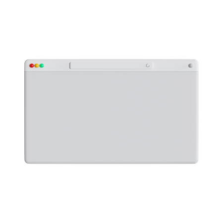 Empty Website  3D Icon