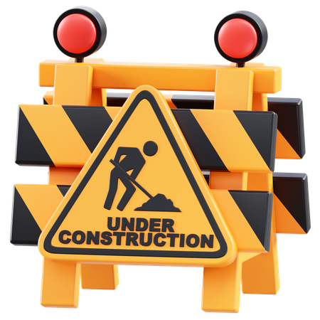 Bajo construcción  3D Icon