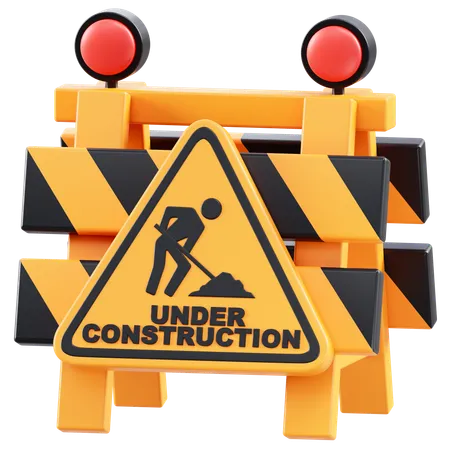 Bajo construcción  3D Icon