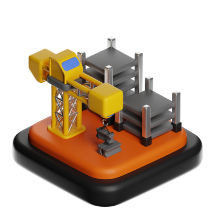 Bajo construcción  3D Icon