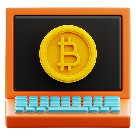 Bitcoin en ligne  3D Icon