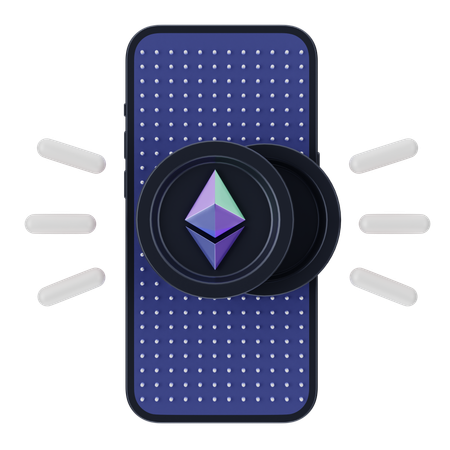 Ethereum en ligne  3D Icon
