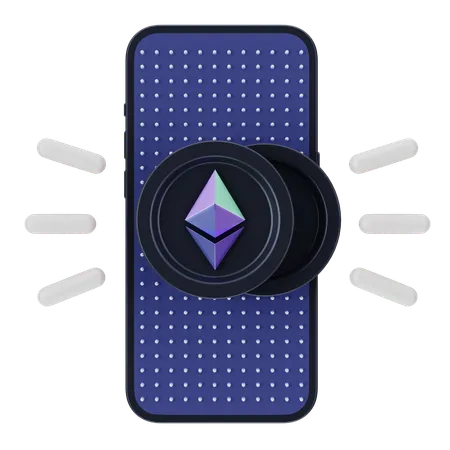Ethereum en ligne  3D Icon