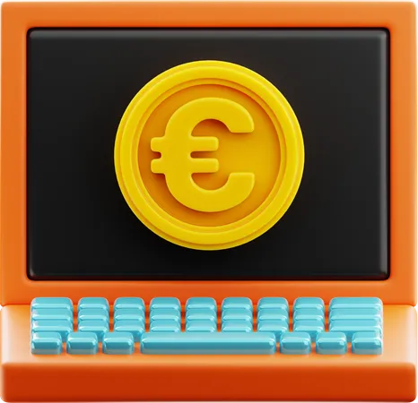 Euros en ligne  3D Icon