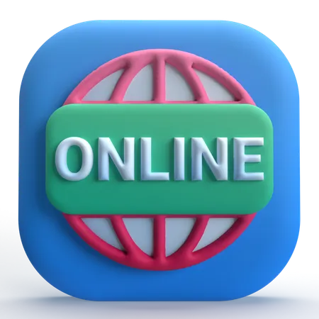 Internet en ligne  3D Icon