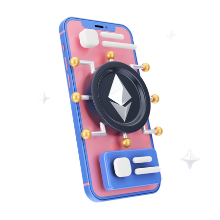 Ethereum en línea  3D Icon