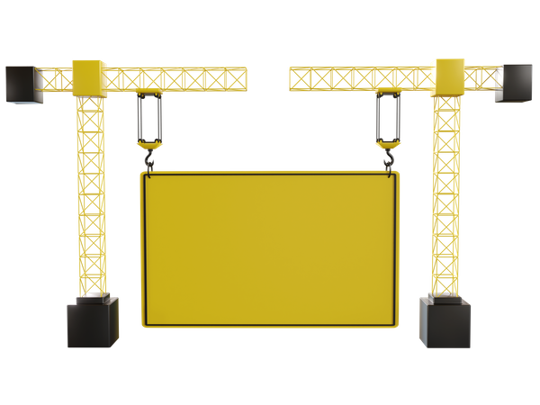 En tablero de construcción  3D Icon