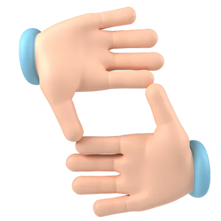 Encadrer les mains  3D Icon