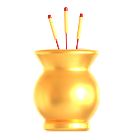 Encens chinois doré  3D Icon