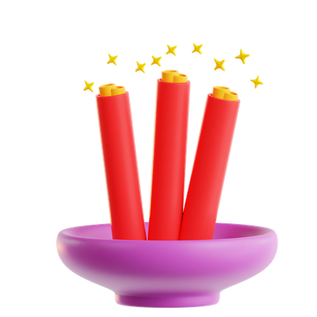 Encens de Diwali  3D Icon