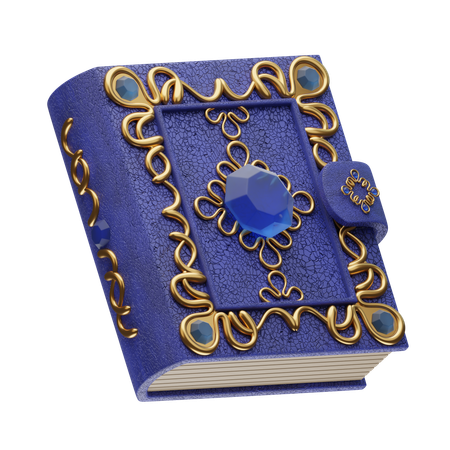 Enchanted Sapphire Tome  3D Icon