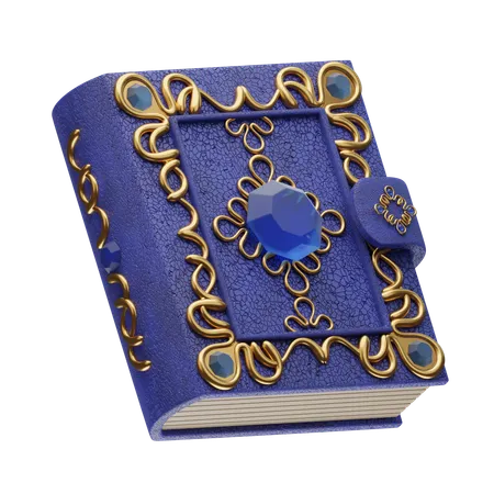 Enchanted Sapphire Tome  3D Icon