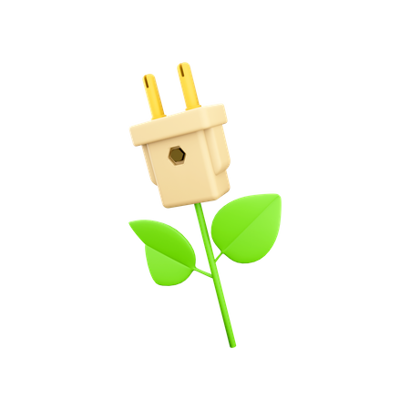 Enchufe ecológico  3D Icon