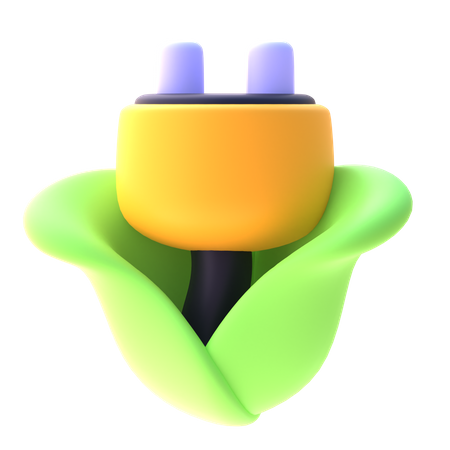 Enchufe ecológico  3D Icon