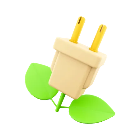 Enchufe ecológico  3D Icon