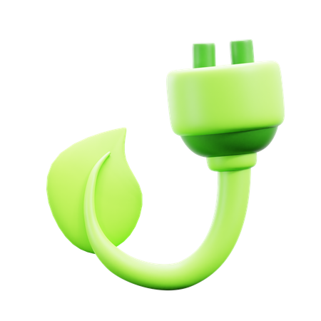 Enchufe verde  3D Icon