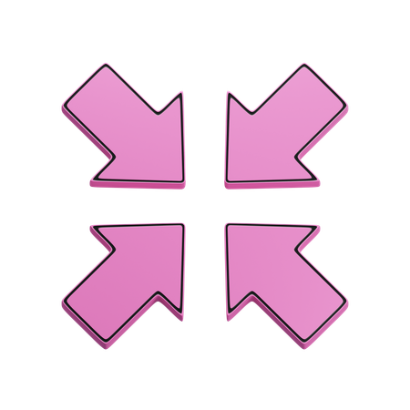 Seta encolher  3D Icon