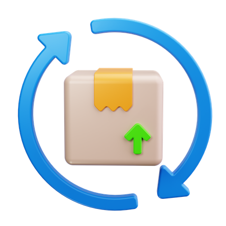 Reciclagem de pacotes  3D Icon