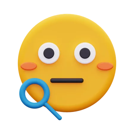 3 D Encontrar Icone Emoji 3D Icon