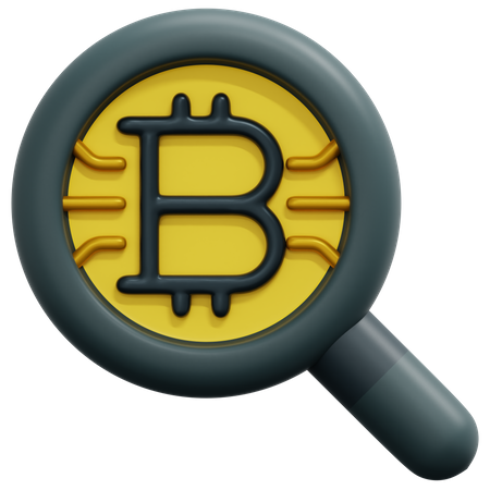 Encontrar bitcoins  3D Icon