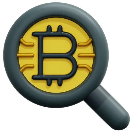 Encontrar bitcoin  3D Icon