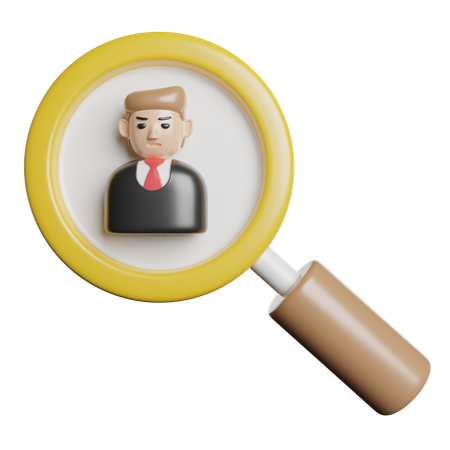 Encontrar funcionário  3D Icon
