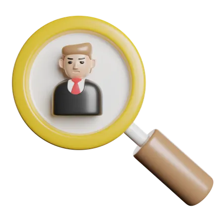 Encontrar funcionário  3D Icon