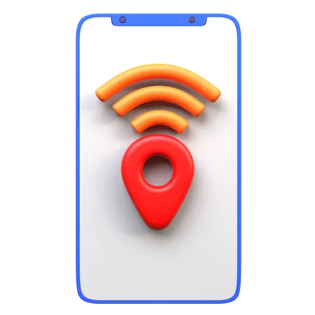Encontrar localização móvel  3D Icon