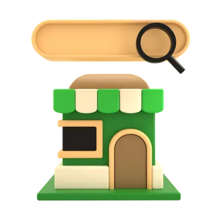 Encontrar tienda  3D Icon