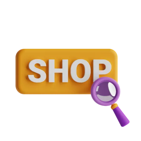 Encontrar tienda  3D Icon