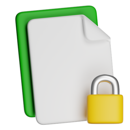 Encripted File  3D Icon