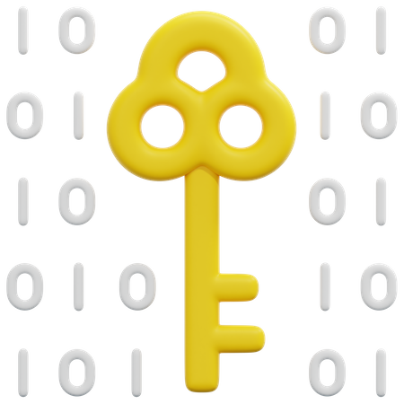 Encrypt Key  3D Icon