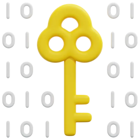 Encrypt Key  3D Icon