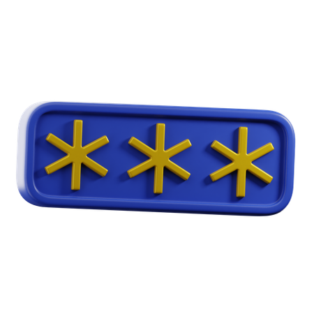 Encrypt Password  3D Icon