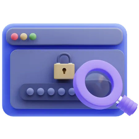 Encrypt Password  3D Icon
