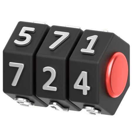 숫자를 암호화하다  3D Icon