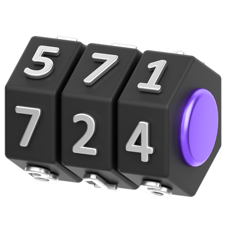 Encrypte Number  3D Icon