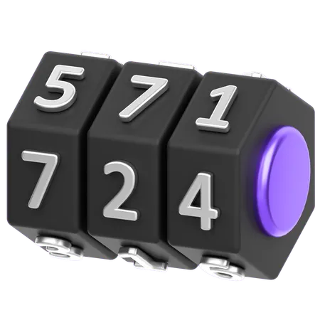 Encrypte Number  3D Icon