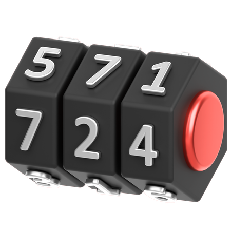 Encrypte Number  3D Icon