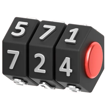 Encrypte Number  3D Icon