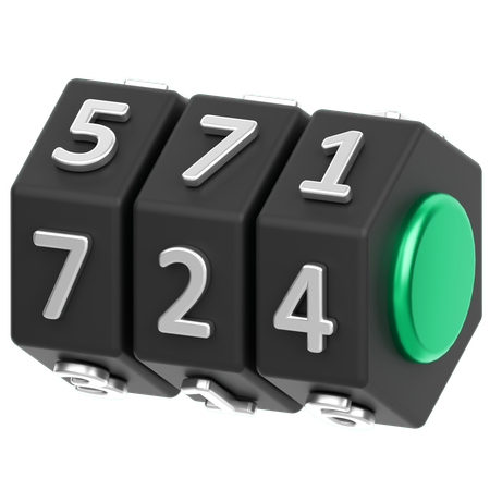 Encrypte Number  3D Icon