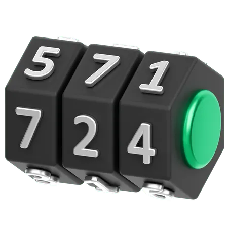 Encrypte Number  3D Icon
