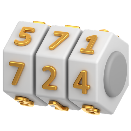 Encrypte Number  3D Icon