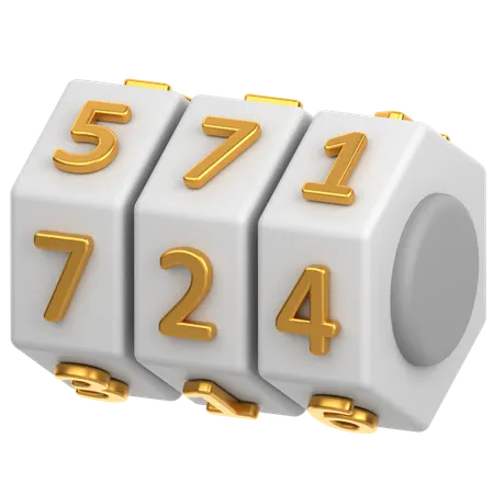 Encrypte Number  3D Icon