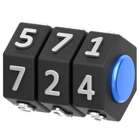 Encrypte Number  3D Icon