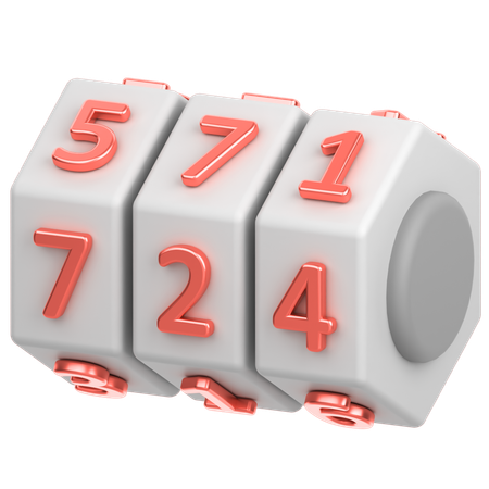 Encrypte Number  3D Icon