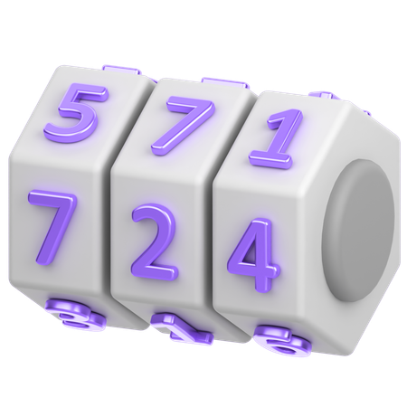 Encrypte Number  3D Icon