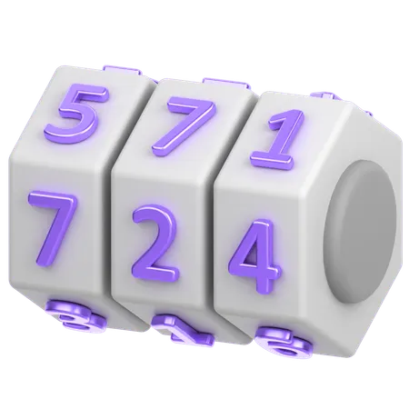 Encrypte Number  3D Icon