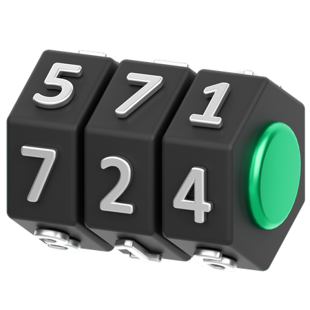 Encrypte Number  3D Icon