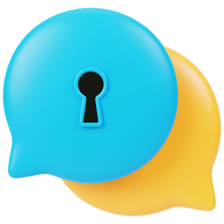 Encrypted Chat  3D Icon